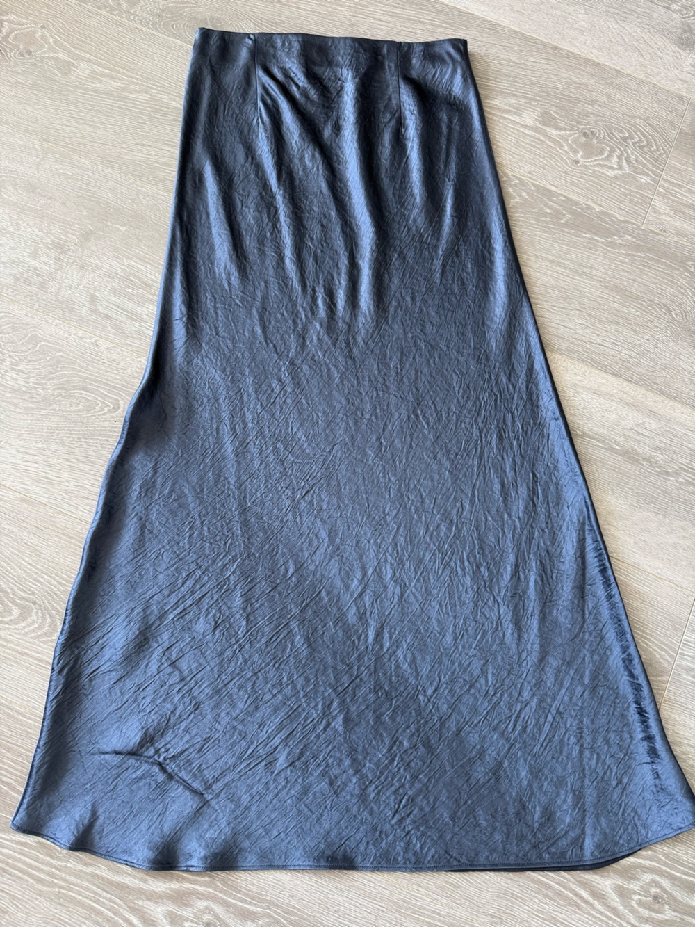 Aritzia vintage navy satin Maxi Skirt - Picture 3 of 3